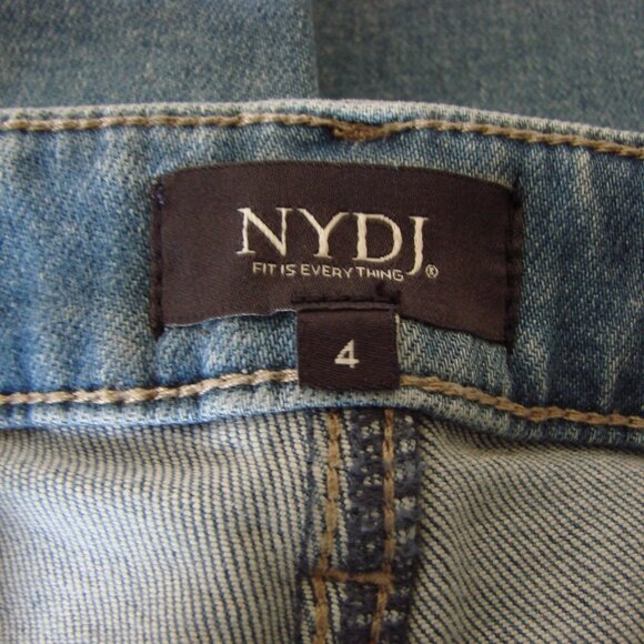 NYDJ Flare Jeans Ankle Raw Hem Lift Tuck Technology Size 4 - Picture 7 of 16